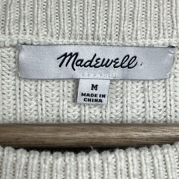 Madewell Women Patch Pocket Pullover Sweater Multicolor Walton Stripe Size M - Picture 2 of 6